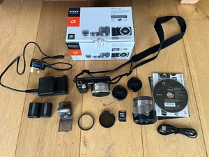 Sony NEX-5N camera 16.1 mega pixels & 2 Lens Kit  16mm 2.8, 18-55mm f3.5-5.6 oss