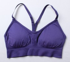 Gymshark Women's Light Support Sweat Seamless Sports Bra 2.0 LL7 Purple Small