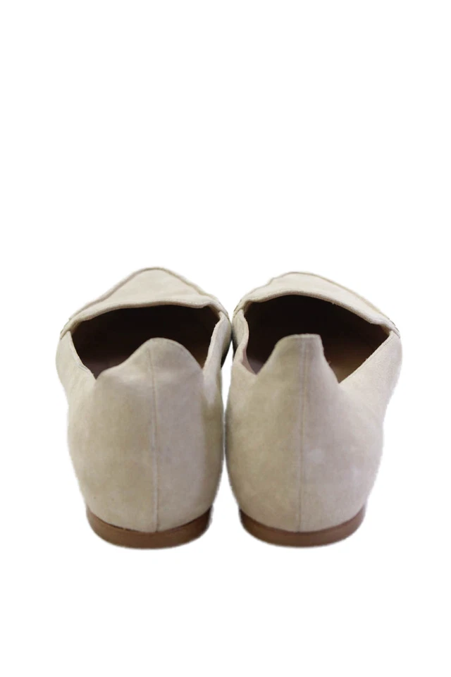M.Gemi Women's Sacchetto Pointed Toe Suede Slip-On Flat Shoes Beige Size 40.5 - Image 3 of 4