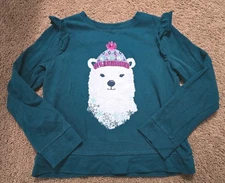 Girls Long Sleeve Sweatshirt. Size 10.  Jumping Beans Brand. Polar Bear