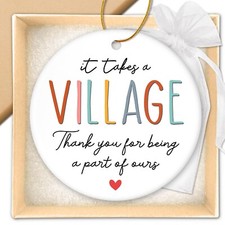HEXMOZ Thank You Gifts for Women, Men - It Takes a Village Ornament - Teacher...