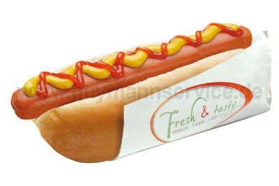 Hot Dog Beutel Tüten 80x210mm Motiv:''Fresh & Tasty'' 100 Stück