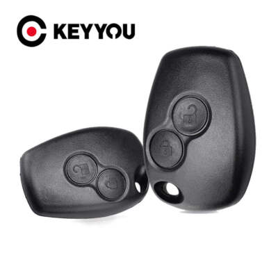 KEYYOU Fernbedienung Auto Schlüssel Hülle ohne Klinge 2 Tasten Schlüssel Hülle Anhänger Cover Case für Renau