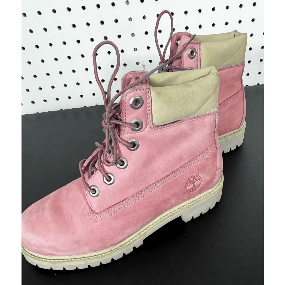 Girls Timberland 6” rose pink suede boots | eBay