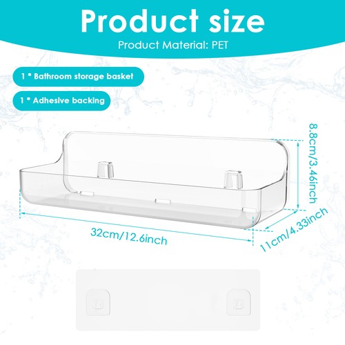 PET Shower Organizer High Load Bearing Capacity Bathroom Basket Space beZYL