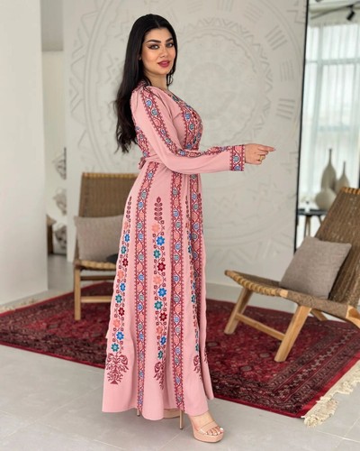 Womens Muslim Costume Dress Islamic Long Sleeve Loose Dubai Arab Kaftan Islam AU - Foto 6 di 13