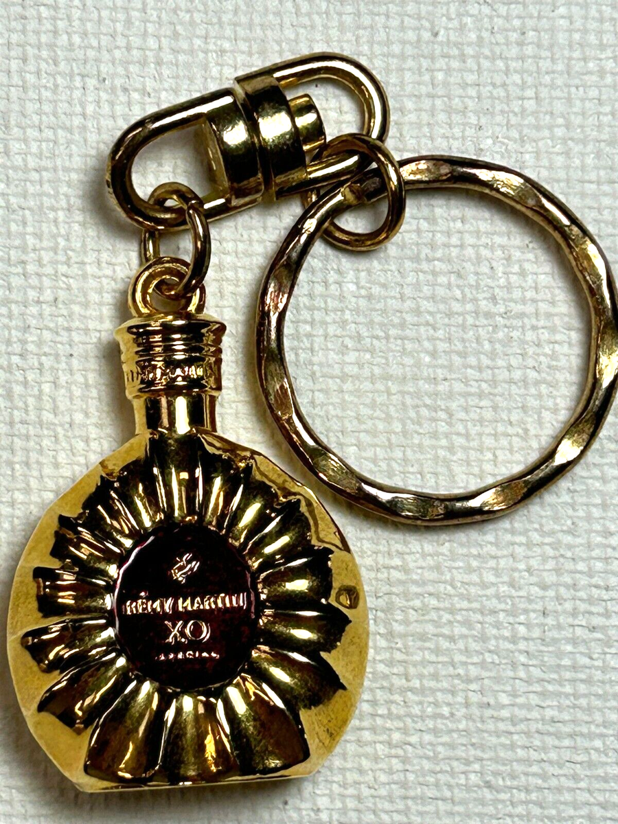 REMY MARTIN XO Keychain Special Cognac Mini Bottle Gold Tone Key