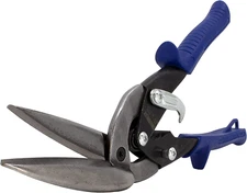 MIDWEST Power Cutters Long Cut Snip - Straight Cut Offset Tin Cutting Shears Wit