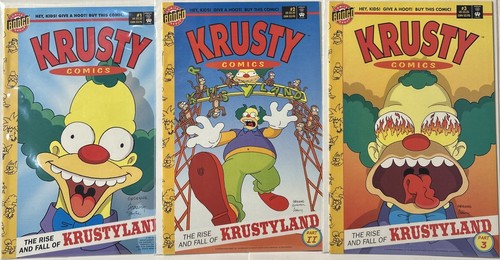 Krusty Comics #1-3 (Bongo 1995) The Simpsons *VF+-NM*