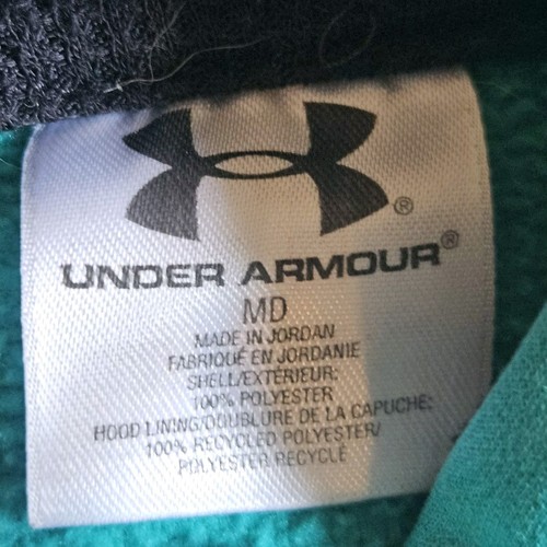 Under Armour Women's Full Zip Jacket Turquoise Blue/Green Medium Pockets Hooded - Picture 4 of 6