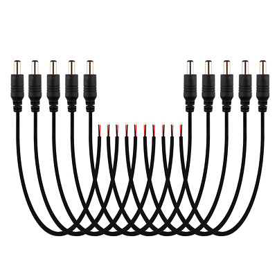 Male DC 2.1Mm X 5.5Mm Wire Power Pigtails Adapter Barrel Plug Socket Cables f...
