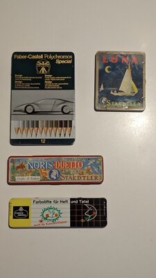 Faber Castell Polychromos Spezial, Städter Luna, Noris Duetto Vintage Tin Boxes
