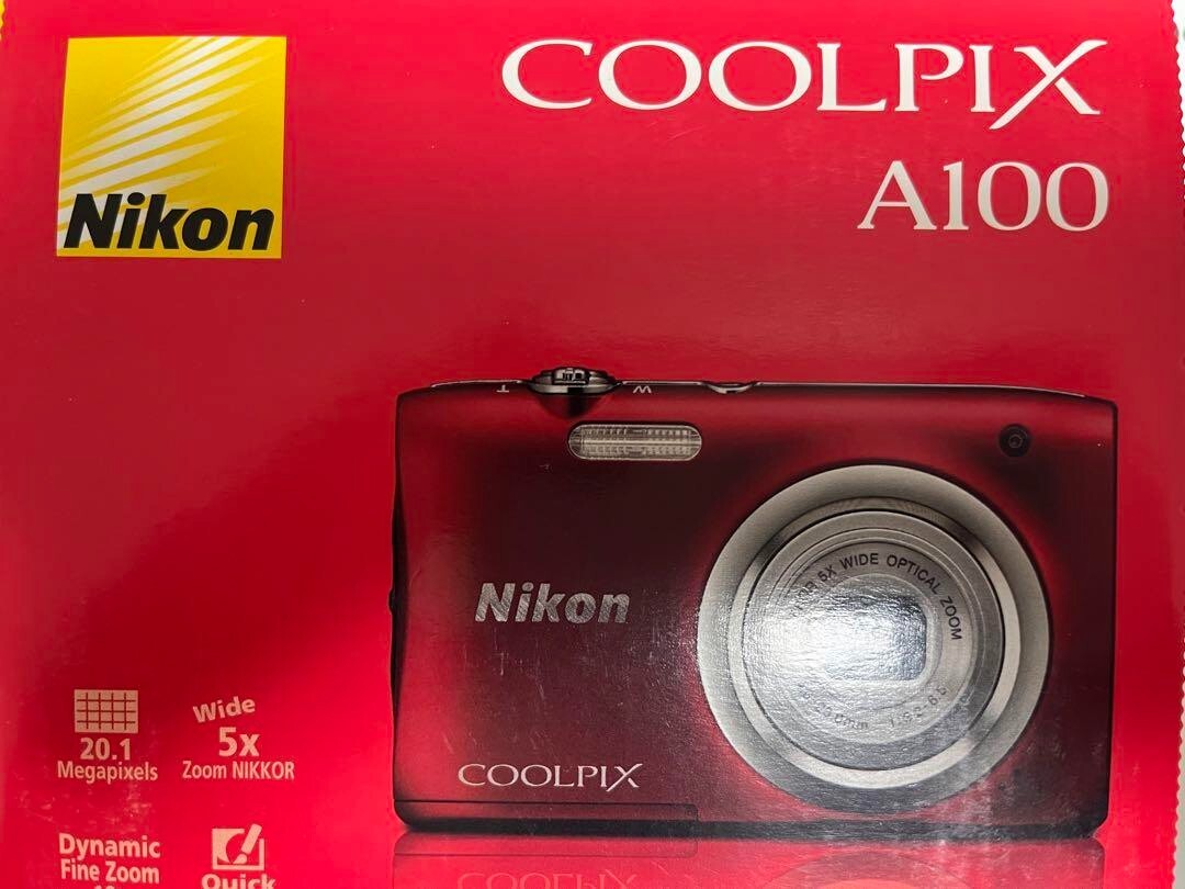 Nikon Digital Camera COOLPIX A100 5x optical 5.05 megapixels Red