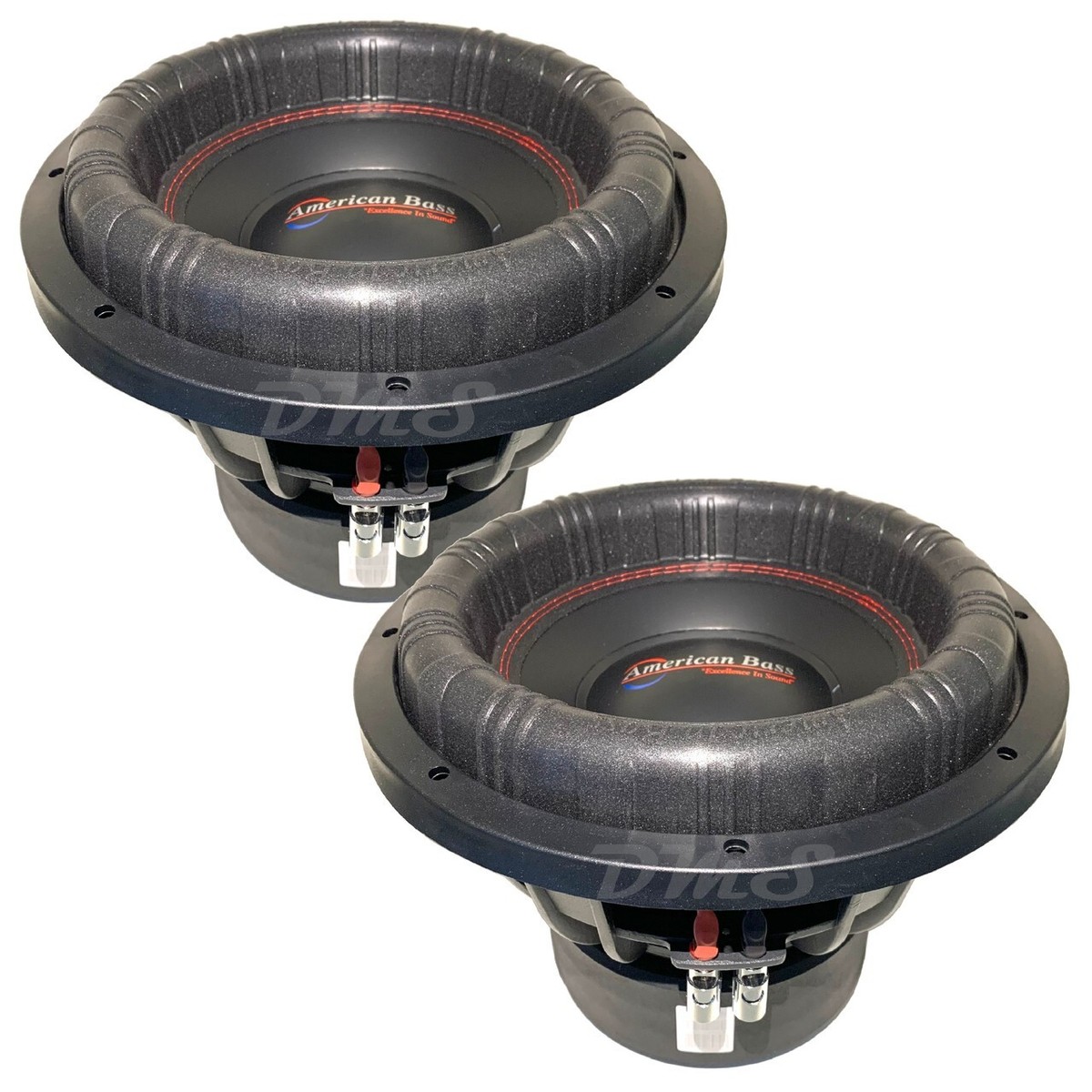 2) American Bass XFL-1244 12 Inch 3000W Dual Ohm Car Audio