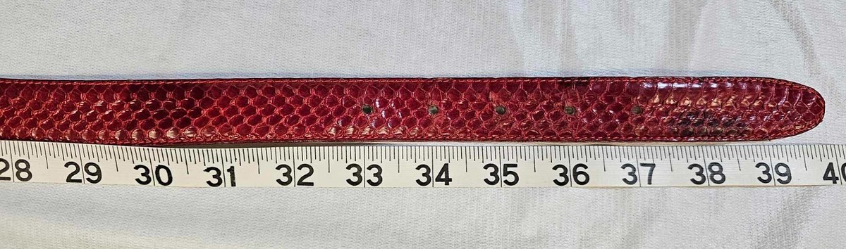 Vintage Christopher‎ Roberts Pink Genuine Snake Skin Belt with Two Tone Buckle Real Snakeskin Belt - Etsy main image 4