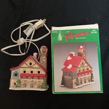 The Christmas Collection "Farm House” Mini Porcelain Lighted House 5”