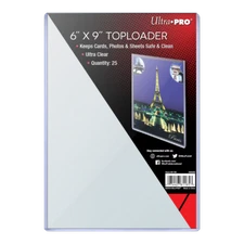 Ultra PRO 25 Ct Toploaders New Photo Sleeve Sports Card Collectible Rigid 6"x9"