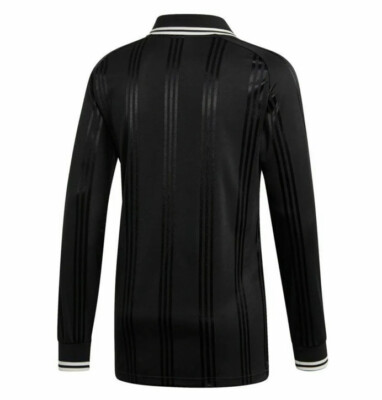 Juventus サッカージャージ 黒白ストライプ Adidas Juventus Juve Icons Teel Long-Sleeve Soccer Jersey