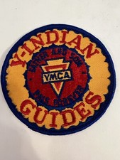 YMCA VTG 1970s Patch Y-Indian Guides Father And Son 3 7/8” Historical Fraternal