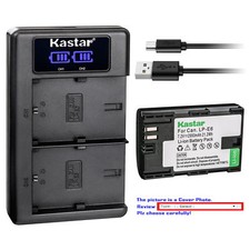 LP-E6 Battery  Dual LCD Charger for Canon EOS 5D Mark III, 5D Mark IV, 7D, 60D