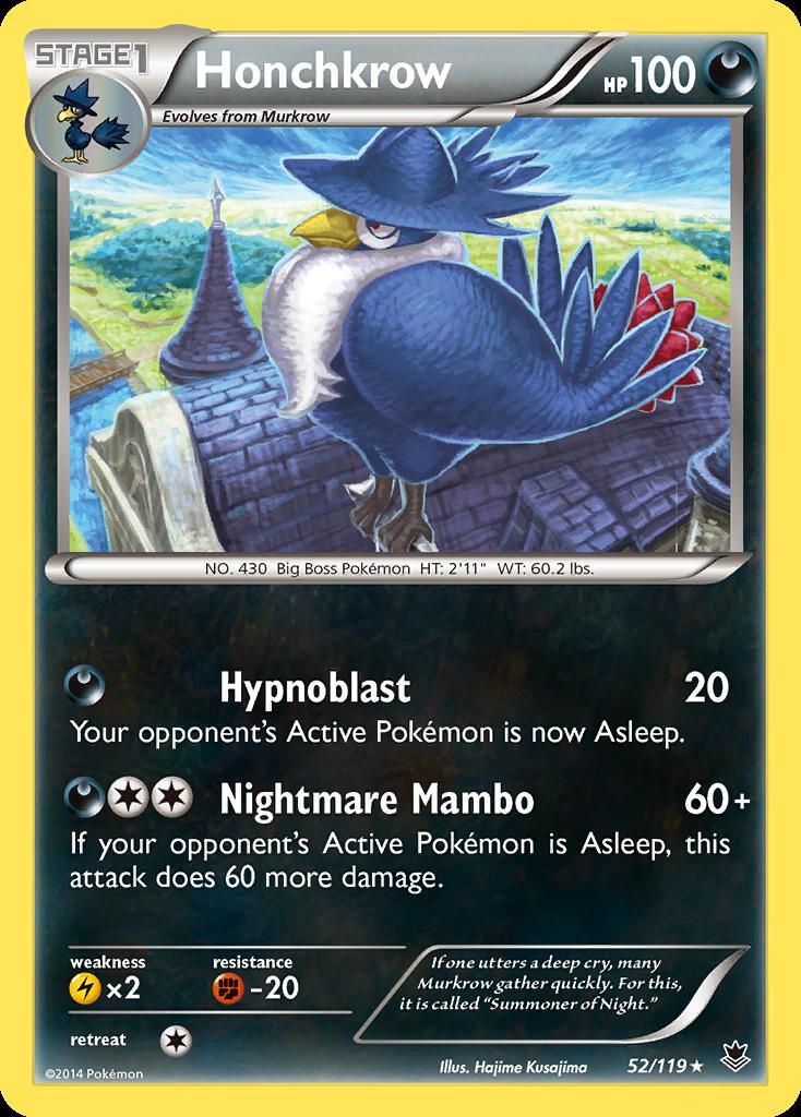 Pokemon Honchkrow (52/134) Phantom Forces LP