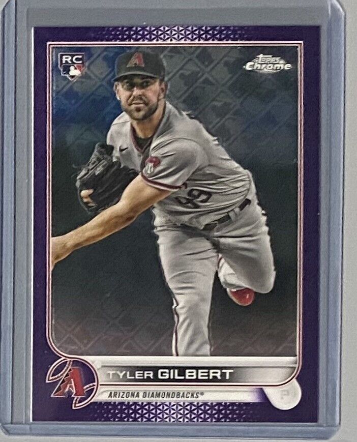 2022 Topps Chrome Logofractor Tyler Gilbert RC Refractor Purple 068/250 Rookie