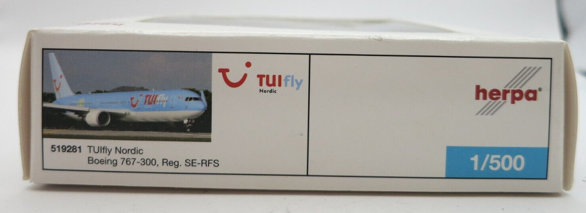 Herpa TUIfly Nordic Boeing 767-300 Airplane Model - 519281 - 1/500