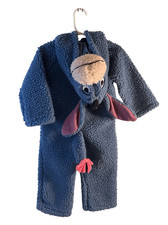 Disney 12-18m eeyore zipper costume plush head purple gray
