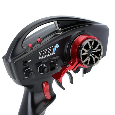 INJORA One-handed Control Adaptor Transmitter Steering Wheel for TQI Remote RED