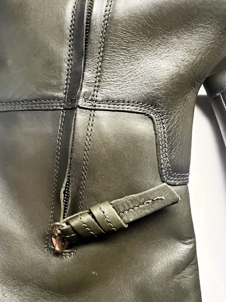 Botas de sastre Franco Sarto para mujer verde oliva cuero medio becerro nuevas talla 7 m Foto 2 de 4