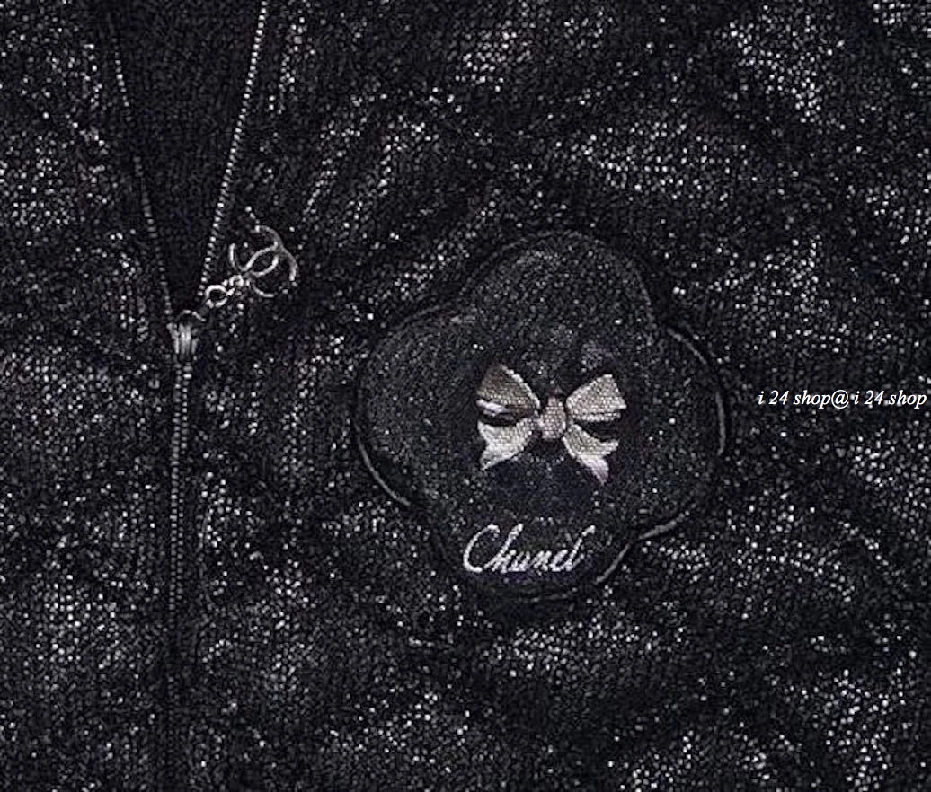 GIACCA CHANEL 09A VINTAGE FR44 US10 _ NUOVA $4500 CAMELIA CC LOGO NERO TRAPUNTATO