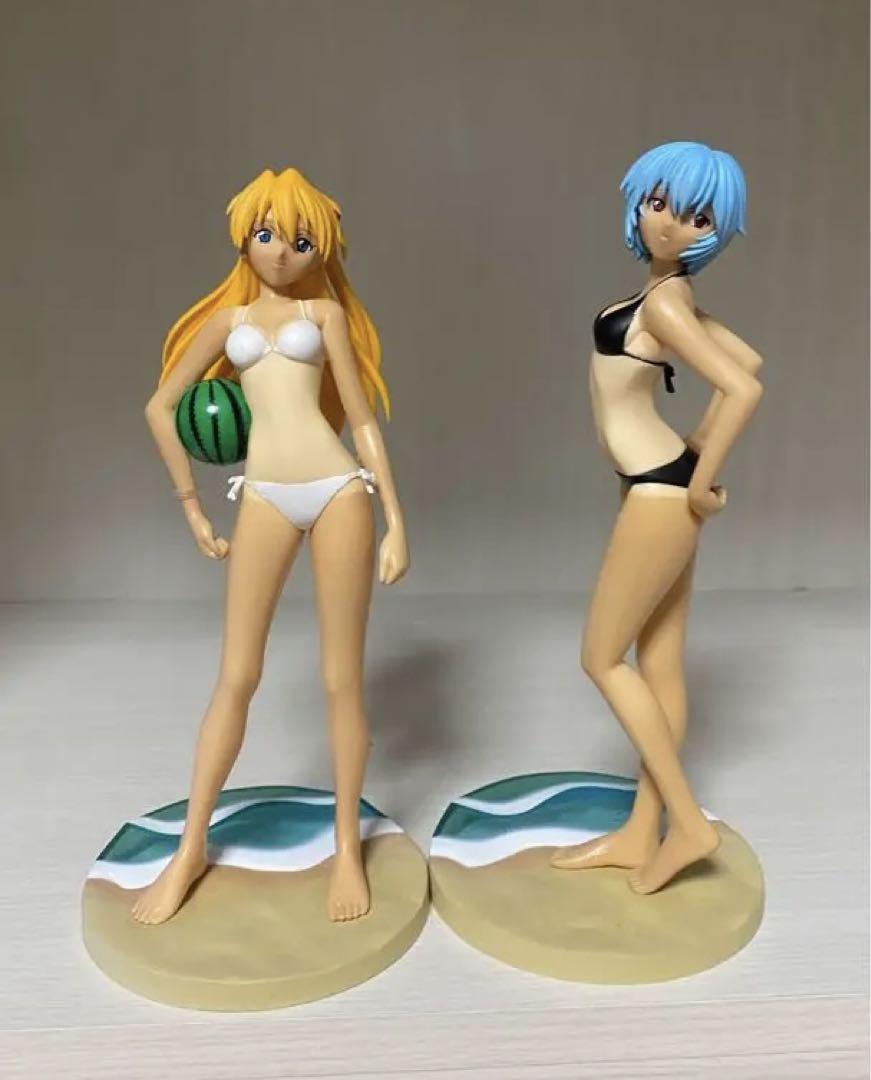 USED] SEGA Evangelion Asuka Rei Extra Summer Beach Swimwear Figure