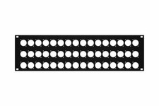 3u Space Metal Rack Panel w/ 48 D Connector Holes Rack Panel