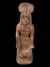 RARE ANTIQUE ANCIENT EGYPTIAN Statue Old Pharaonic God Sekhmet Seated Stone