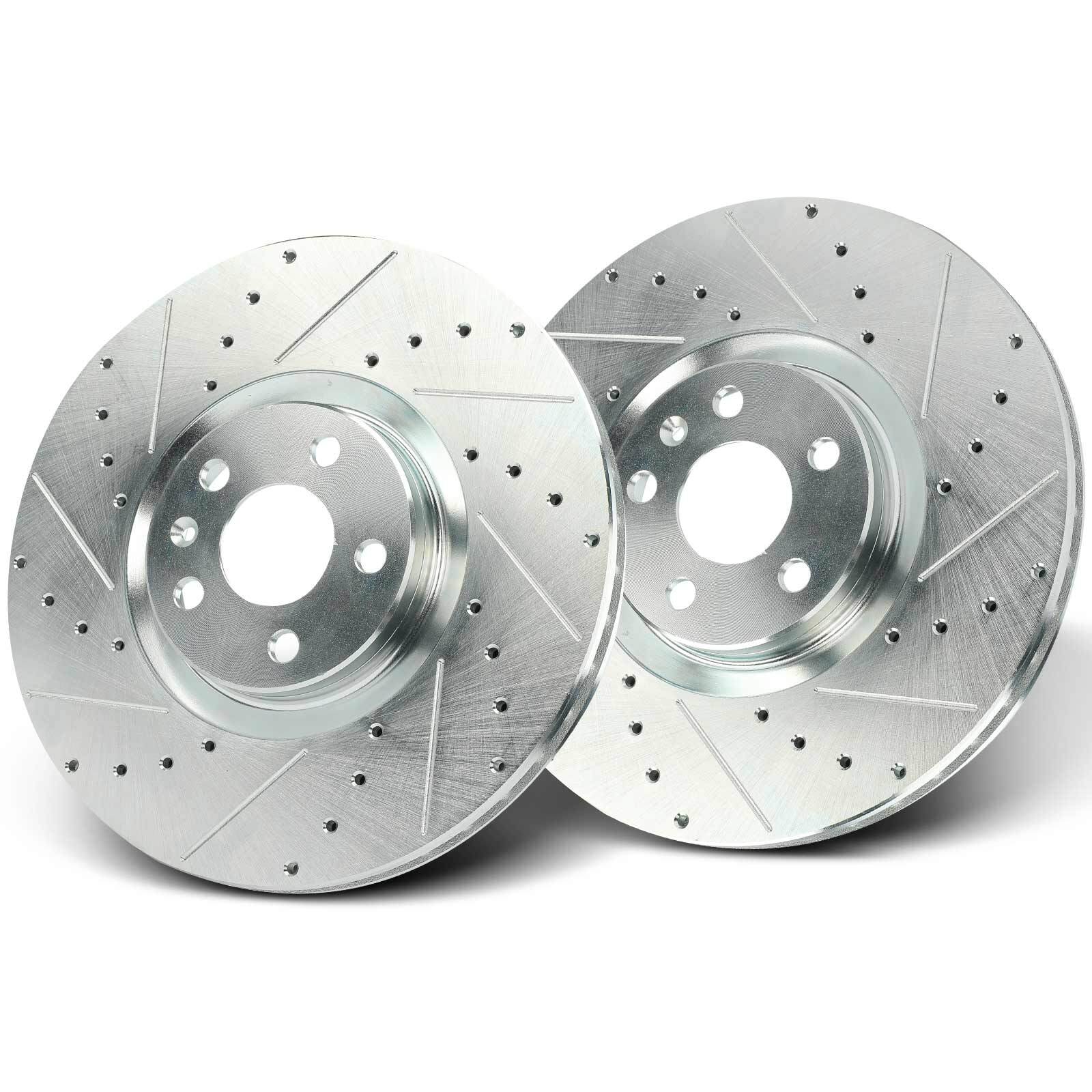 2x Front Drilled Brake Rotors for Volvo S60 V60 XC40 201922 S90 V90