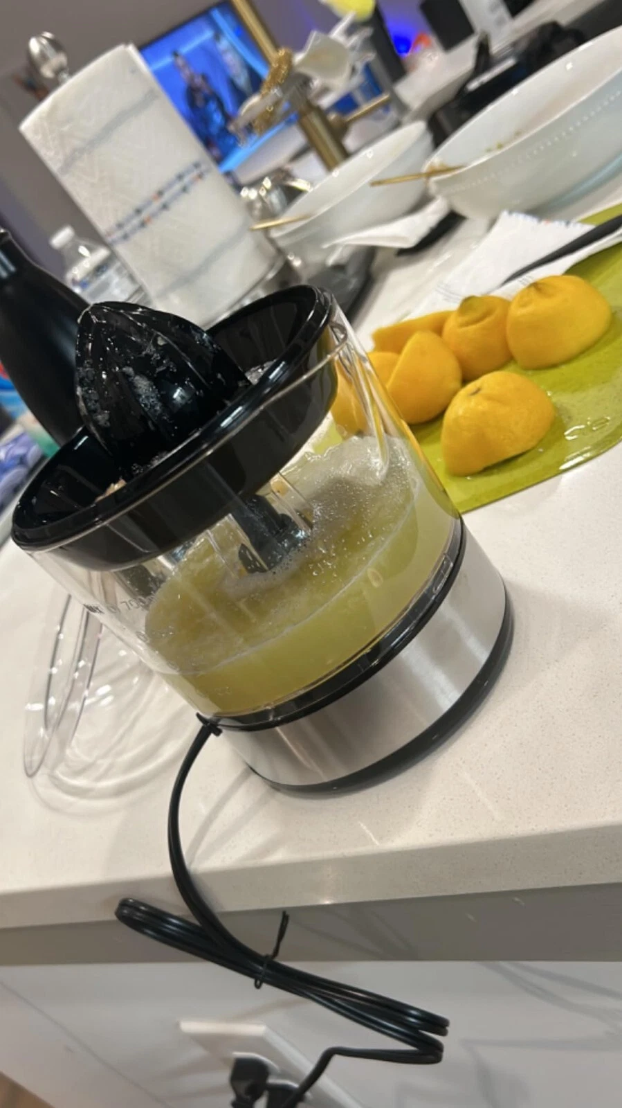 Electric Citrus Juicer Large Volume Juice Squeezer Lemon Orange Pulp Extractor