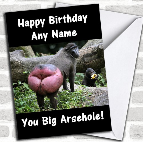 massive monkeys bum funny insulting & offensive personalised