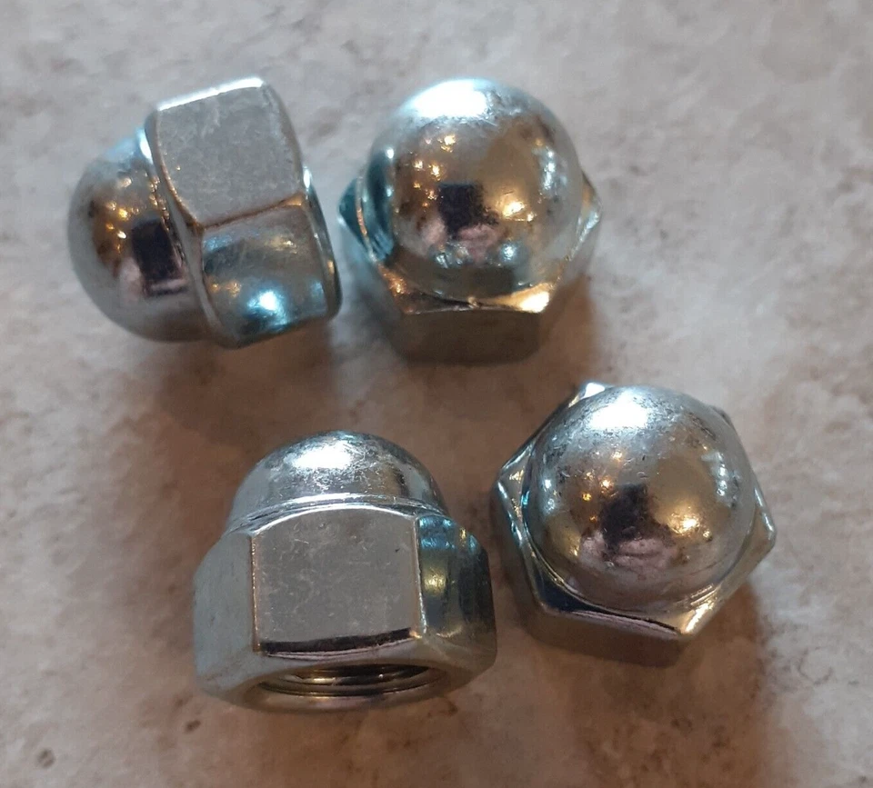 10 mm Honda Yamaha Kawasaki Suzuki M10 X 1,25 mm - Tuercas de cúpula de rosca fina, ¡paquete de 4! Foto 4 de 4