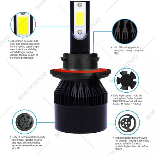 For Ford Transit Connect 2010-2013 6000K LED Headlights + Fog Lights Bulbs White - Picture 10 of 12