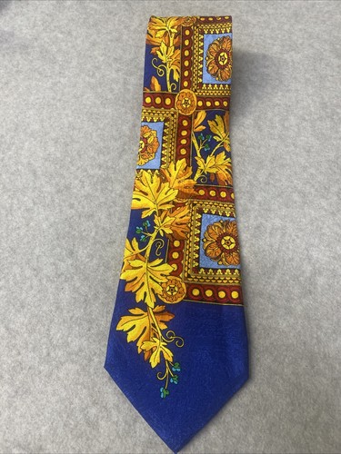 Rush Limbaugh Vtg No Boundaries Collection 100% SILK Necktie Made in USA Gold - Picture 2 of 4