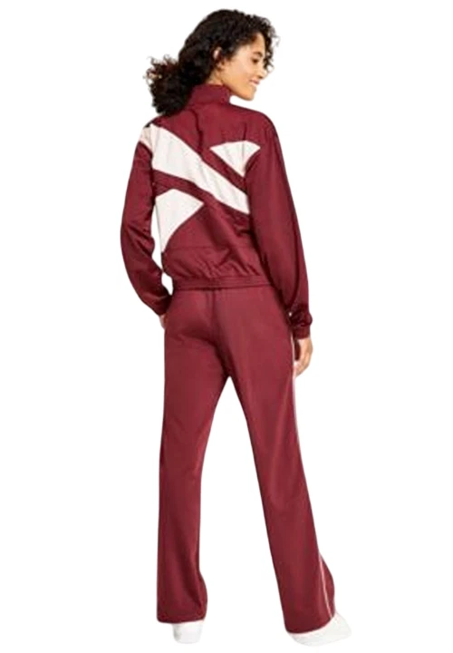 Chaqueta deportiva Reebok para mujer Borgoña Identidad espalda vector tricot talla grande 2X Foto 2 de 4