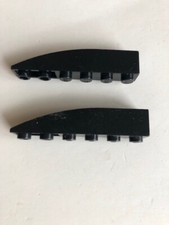 LEGO Parts: Inverted Slope, 1x6, Black, 42023 - Lot of 2