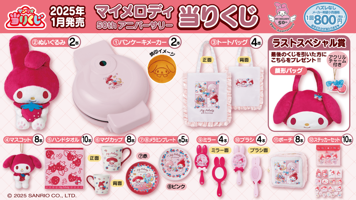 Sanrio Atari Kuji My Melody 2025 Pancake Maker | eBay