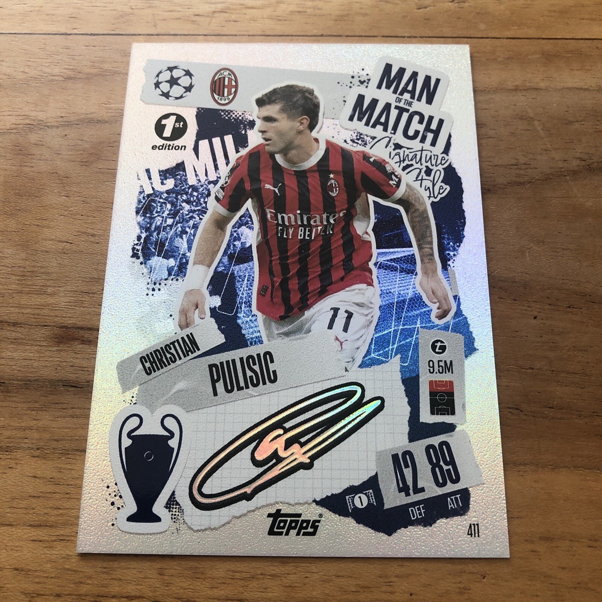 Christian Pulisic Signature Style Man Of The Match Attax