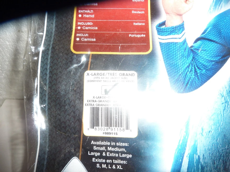 Disfraz Star Trek Para Hombre Azul Spock Manga Larga Orejas Halloween XL XXL C41 Foto 2 de 3