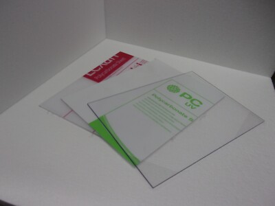 5er Pack 1mm A4 Klar Massiv Polycarbonat Folie. Visiermaterial 297mm x 210mm 
