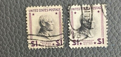 1913–1921 Woodrow Wilson $1 US Stamp United States Postal Stamp  display picture 1