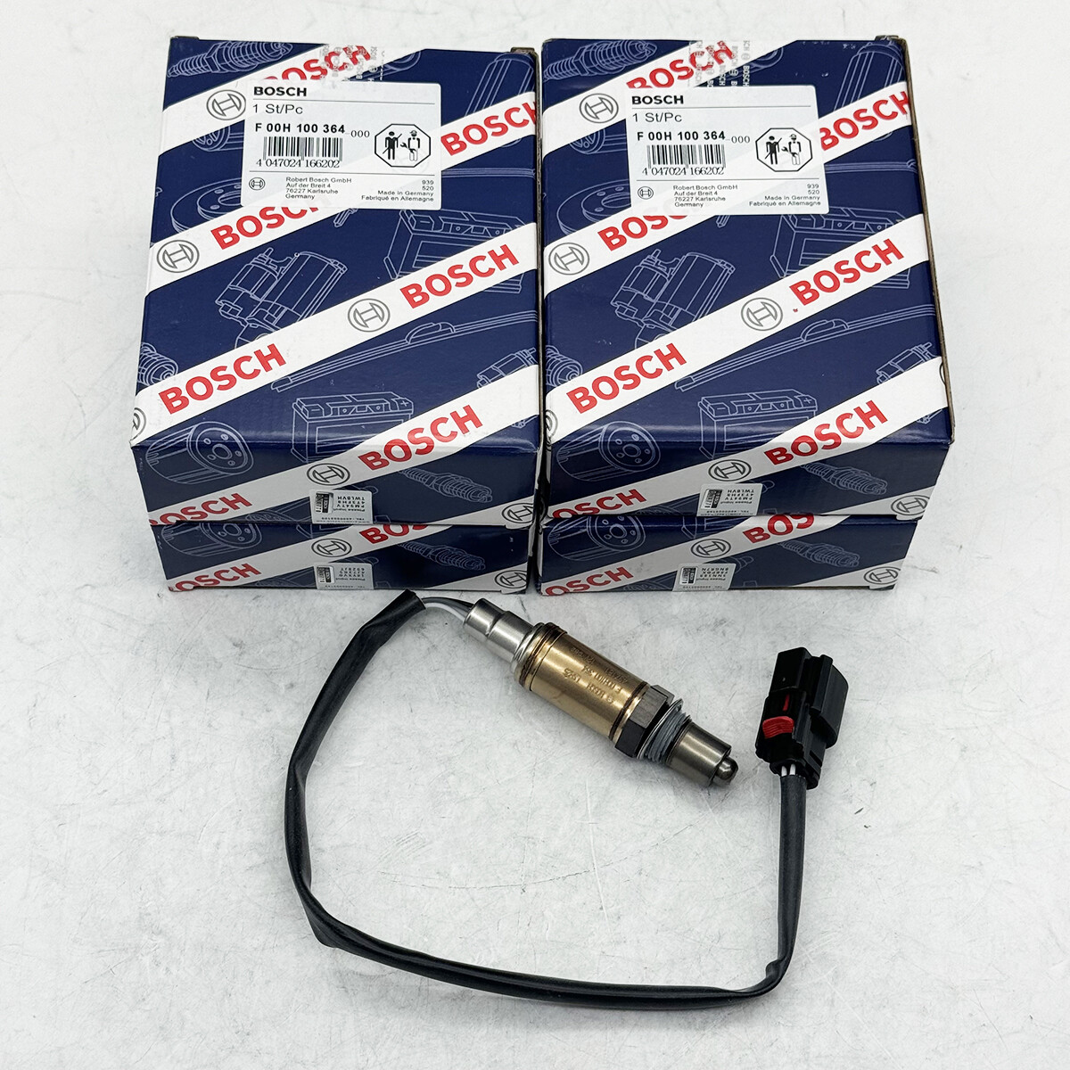 Set of 4 Bosch Oxygen O2 Sensor 15383 for 2011-19 Ford Lincoln Mazda Mercury