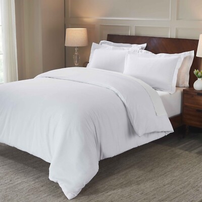 Rome Flannel Cotton Solid Brushed Duvet Cover and Pillow Sham Set