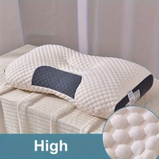 Knitted Antibacterial Cotton Massage Neck Pillow For Sleeping Soft, Adjustable